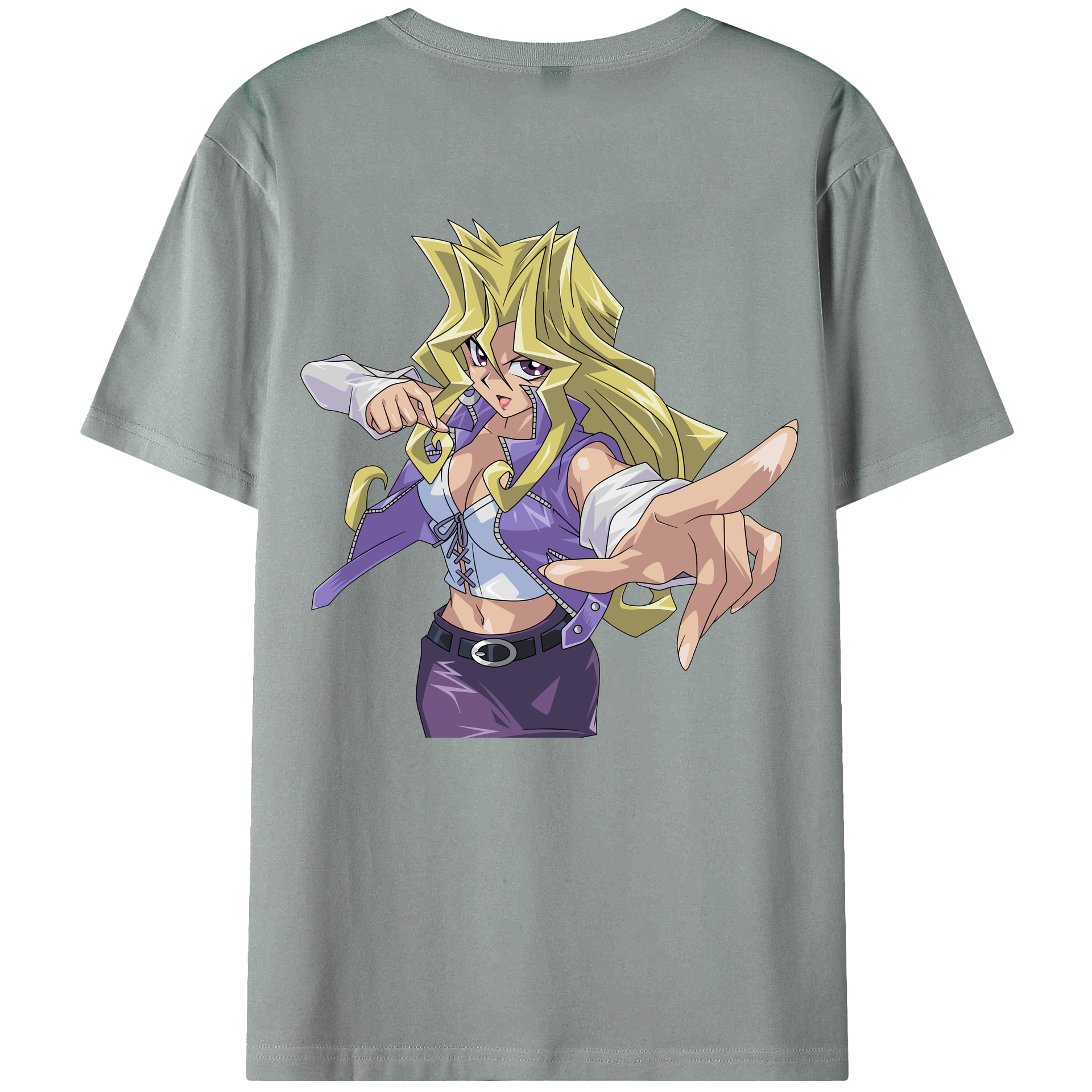 （画像用） 遊☆戯☆王 Yu-Gi-Oh! 綿100％ メンズ半袖Tシャツ（バックプリント） 通気性